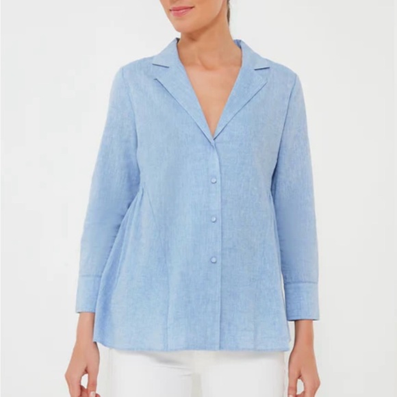 Pomander Place Blue Blouse Chic and Comfortable - Picture 2 of 6